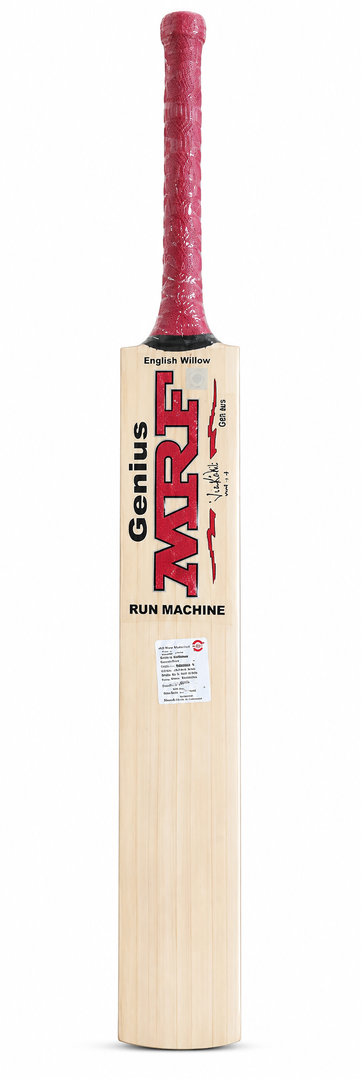 MRF Genius Run Machine English Willow Cricket Bat ( Virat Kohli Endorsed )– SH